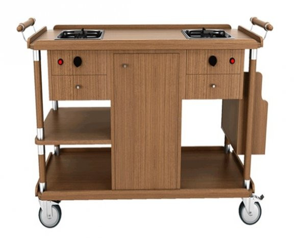 Çift Ocaklı Flambe Arabası - Resim 2