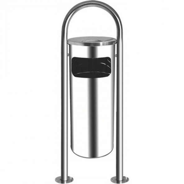 ÇİFT AYAKLI BAHÇE TİPİ ÇÖP KOVASI  KROM PLX-3560-6