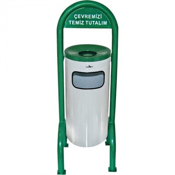 DÖRT AYAKLI BAHÇE TİPİ ÇÖP KOVASI BOYALI PLX-3560-3 ürün görseli