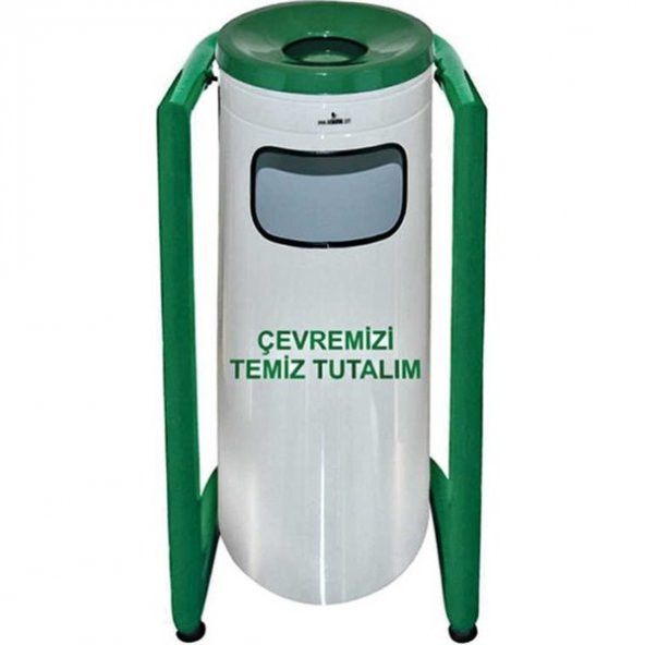 U BAHÇE TİPİ ÇÖP KOVASI BOYALI PLX-3560-4