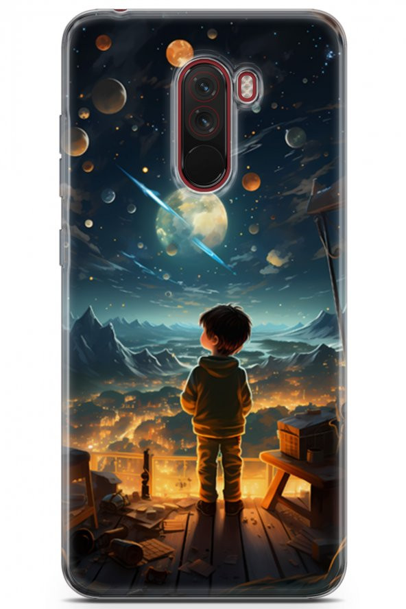Xiaomi Pocophone F1 Kılıf Seri Fresh 13 Çocuk Bilim Case Kapak