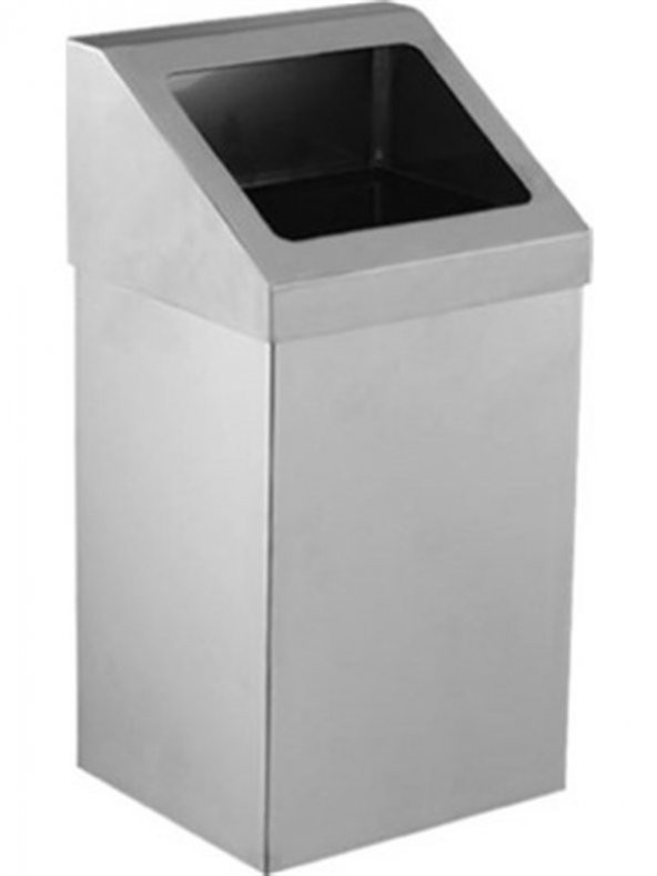 KROM AÇIK ÇATI  KAPAKLI ÇÖP KOVASI 16 LT PLX-3834-316 ürün görseli