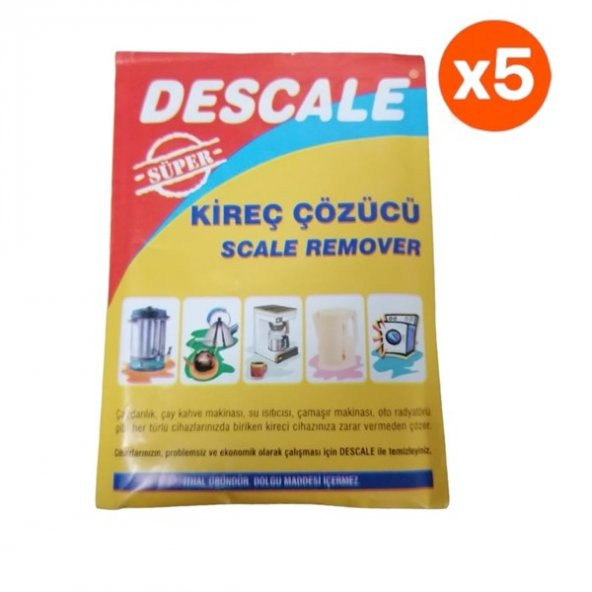 Kettle Ve Çamaşır Makinası Toz Kireç Temizleyici