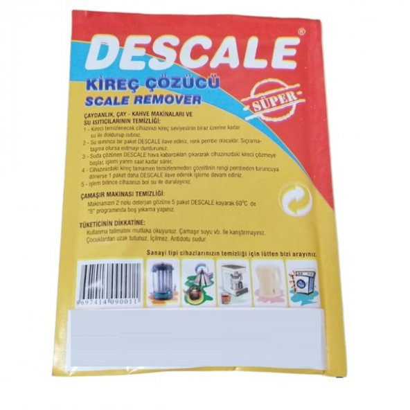 Çay Makinesi Kahve Makinesi Kettle Çamaşır Makinası Toz Kireç Çözücü - 2