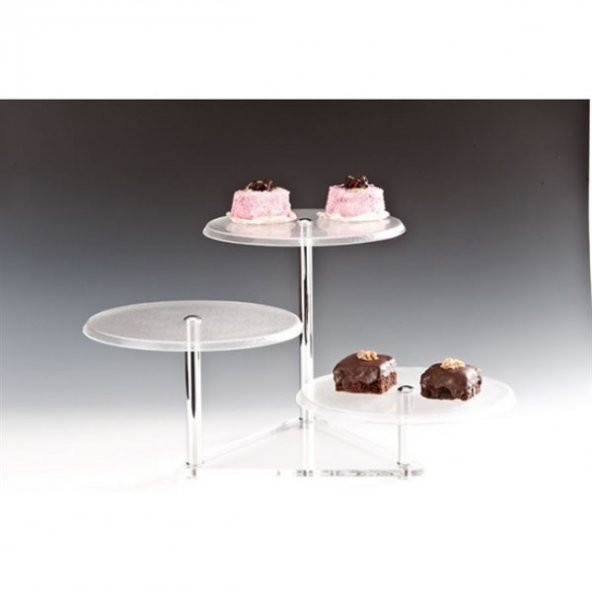 PC TEPSİLİ ÜÇGEN AKR.AYAKLI TEŞHİR ŞEFFAF-SİYAH ürün görseli