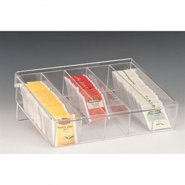 POŞET ÇAY STANDI AKRİLİK 5 GÖZLÜ