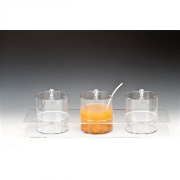 POLYCARBONAT 3'LÜ SOSLUK REÇELLİK AKRİLİK STAND ürün görseli