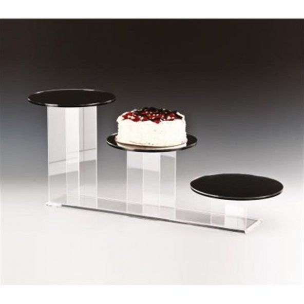 3'LÜ YUVARLAK MERDİVEN MODEL AKRİLİK AYAKLI TEŞHİR ürün görseli