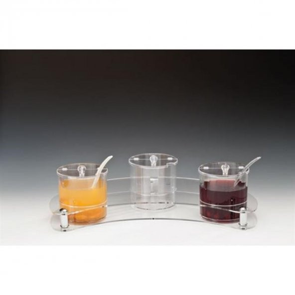 3'LÜ HİLAL STANDLI, POLYCARBONAT SOSLUK REÇ.STANDI - Resim 2