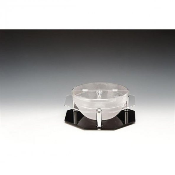 23 CM TEKLİ,POLYCARBONAT  KASELİ KAPAKLI TEŞHİR STANDI - Resim 2