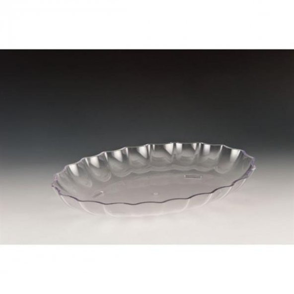 POLYCARBONAT OVAL MODEL TEŞHİR TABAK Şeffaf-Siyah-Beyaz) ürün görseli