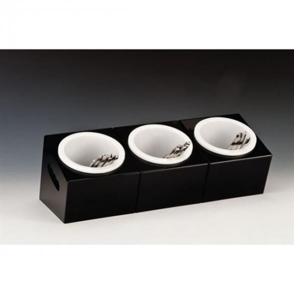 3 PC GÖZLÜ, AKRİLİK STANDLI ÇATAL KAŞIK STANDI - Resim 2