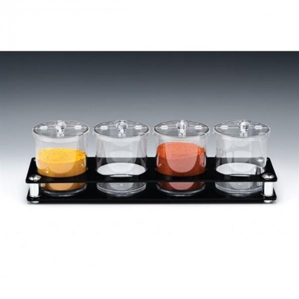 AKRİLİK STANDLI PC SOSLUK REÇELLİK BAHARATLIK/4 LU ürün görseli