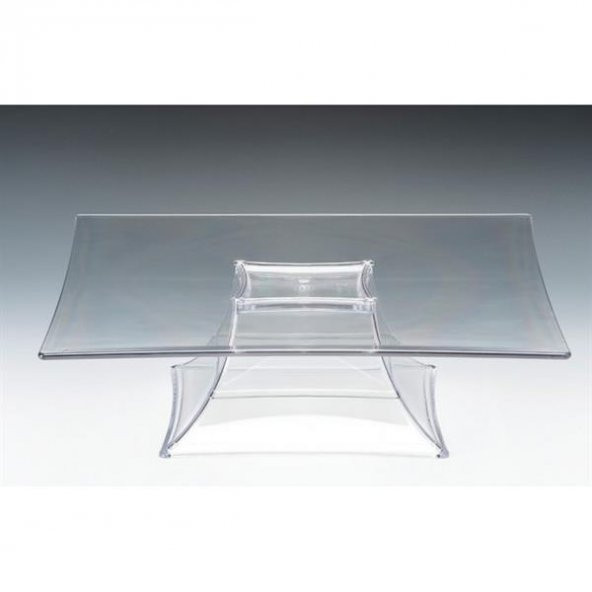 POLYCARBONAT 35 CM KARE AYAKLI TEŞHİR - 1