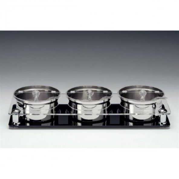 ÇELİK ALTLI PC KAPAKLI SOSLUK REÇELLİK STANDI/3 LÜ - 1