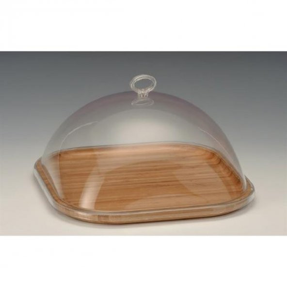 AHŞAP ALTLI AKRİLİK KAPAKLI FANUS 30*30 CM - 1