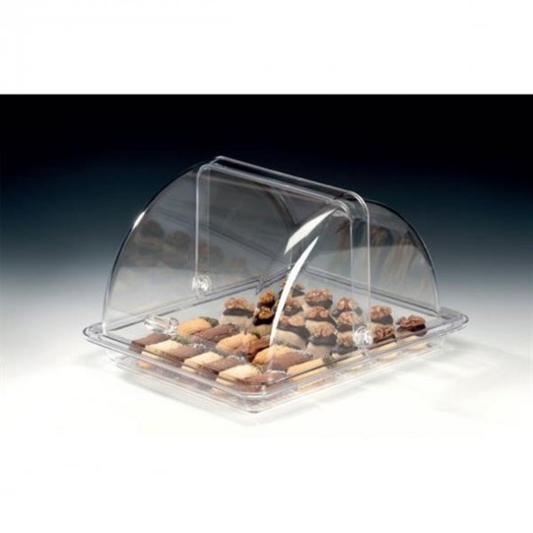 KOMPLE POLYCARBONAT ROLLTOP KAPAKLI FANUS GN1/2 ürün görseli