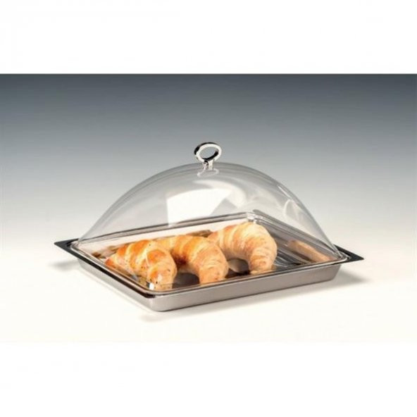 AKRİLİK KAPAKLI ÇELİK ALTLI FANUS GN 1/2 ürün görseli