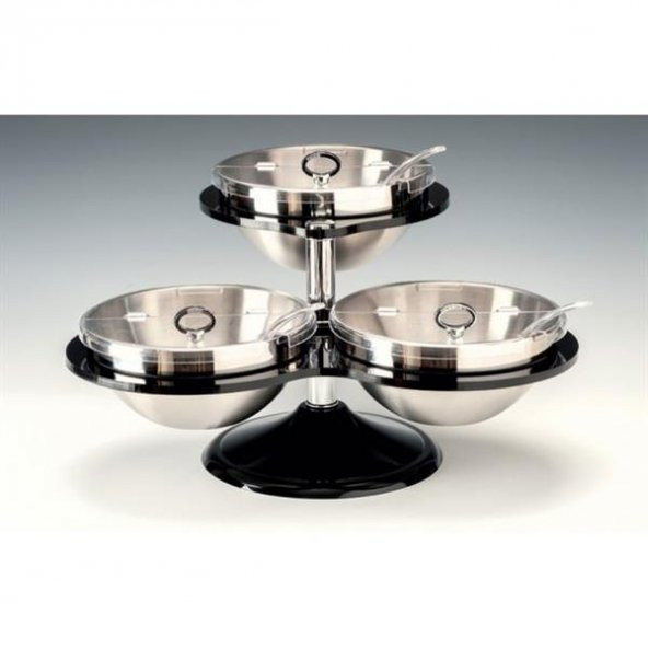 3 LÜ ÇELİK KASELİ KAPAKLI TEŞHİR STANDI ürün görseli