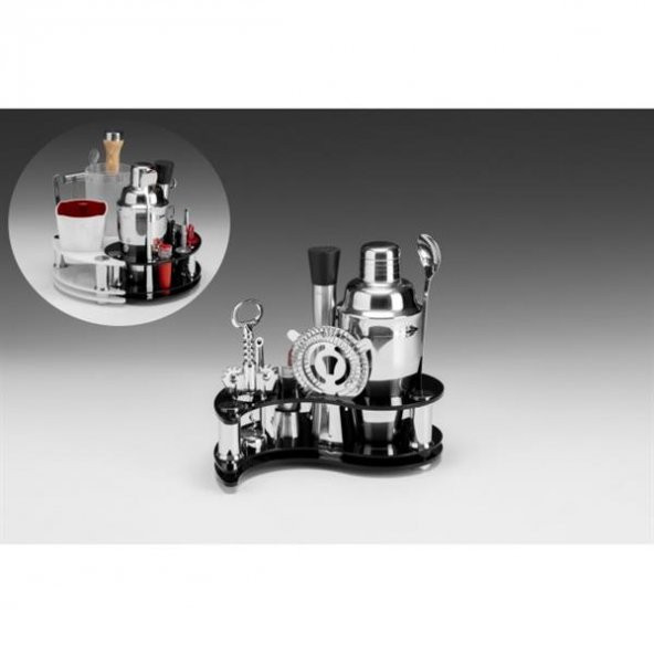 AKRİLİK BAR SETİ YİNYANG MODEL 12 PARÇA - 1