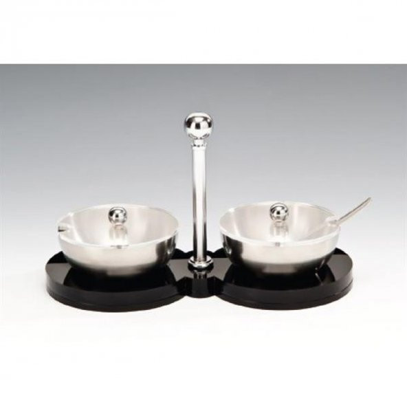 2'Lİ ÇELİK AKRİLİK STANDLI KAPAKLI BAHARATLIK ürün görseli