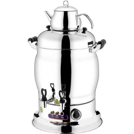 2 Demlikli Çelik Çay Semaveri ürün görseli 1