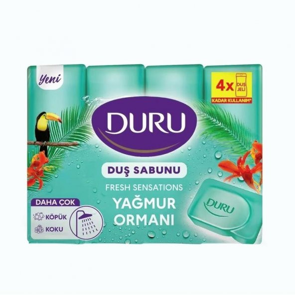 Duru Duş Sabunu 4X150 Gr Fresh Sensations Yağmur Ormanı