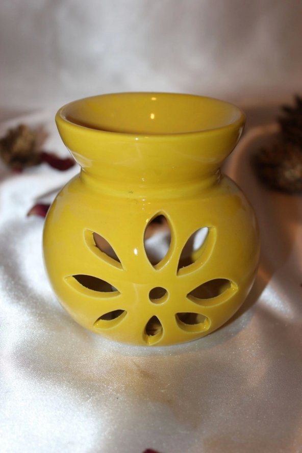 Buhardanlık Ebru Boyama Lotus Çiçeği Seramik Buhurdanlık Hand Made El İşi 13 - 2