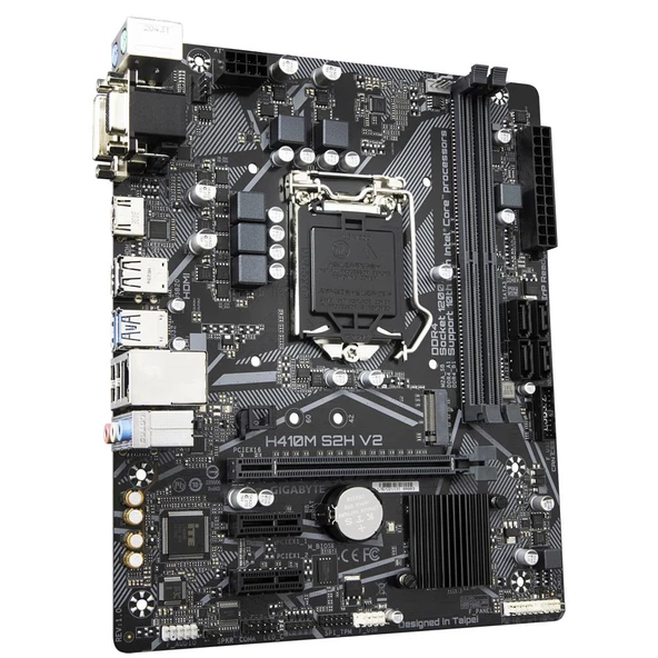 GIGABYTE H410M-S2H v2 DDR4 HDMI DVI PCIe 16X v3.0 1200p mATX - 3
