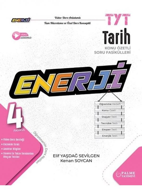 PALME YKS TYT ENERJİ TARİH KONU ÖZETLİ SORU FASİKÜLLERİ YENİ