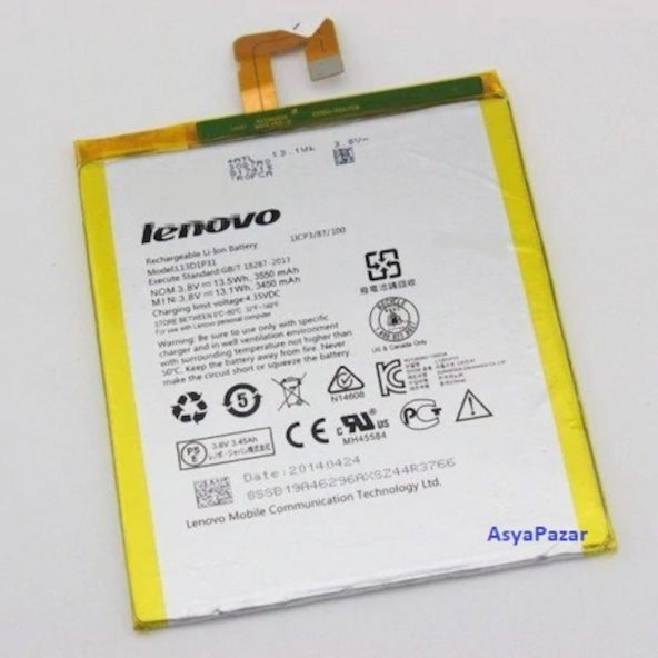 Lenovo İdeapad Pil Tablet Batarya A7-30 L13D1P31