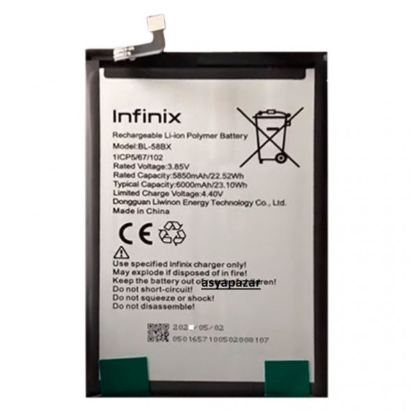 Infinix Hot 8-Hot 9 Play Pil Batarya İnfinix X650 Pil Batarya - 1