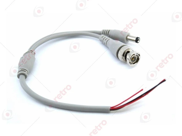 Hazır Kablolu BNC ve Power Jack Dc Kablo 10lu 30cm - 1