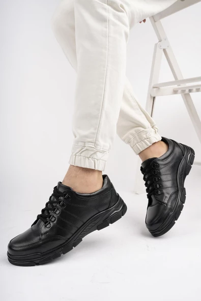 Muggo Harbin Garantili Erkek Günlük Klasik Hakiki Deri Kışlık Casual Ayakkabı - 3