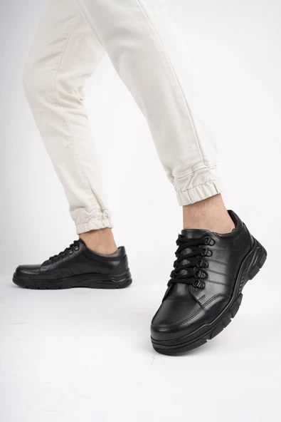 Muggo Harbin Garantili Erkek Günlük Klasik Hakiki Deri Kışlık Casual Ayakkabı - 2