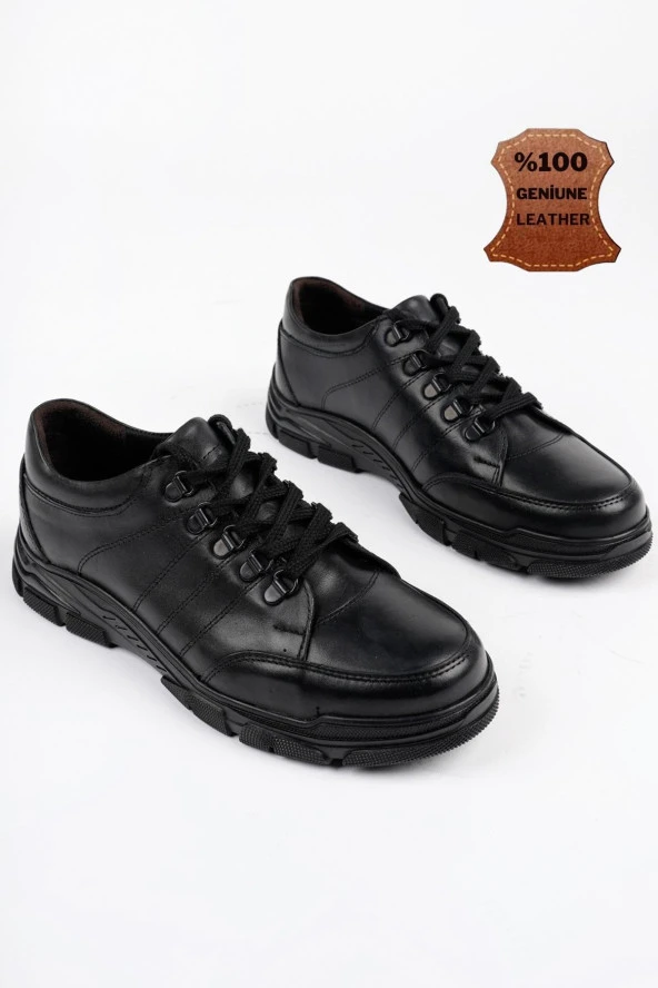 Muggo Harbin Garantili Erkek Günlük Klasik Hakiki Deri Kışlık Casual Ayakkabı