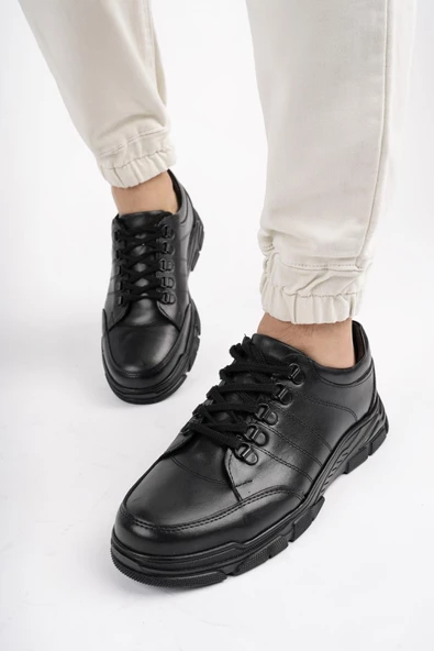 Muggo Harbin Garantili Erkek Günlük Klasik Hakiki Deri Kışlık Casual Ayakkabı - 6