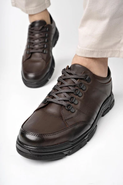 Muggo Harbin Garantili Erkek Günlük Klasik Hakiki Deri Kışlık Casual Ayakkabı - 12