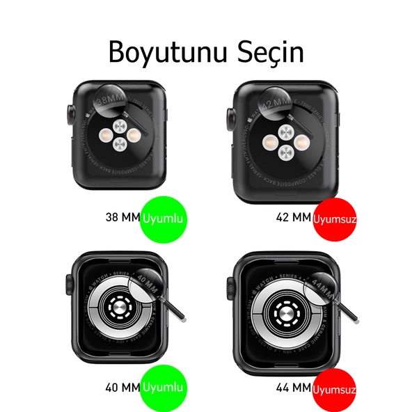 Apple Watch Kordon Watch Kayış  38-40-41mm Uyumlu Alerjen İçermez WA03 - 2