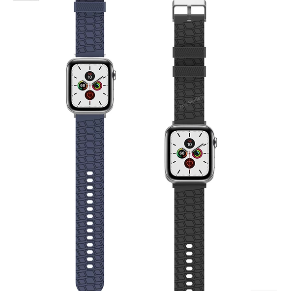 Kordon Kayış Apple Watch ile Uyumlu 42-44-45mm Alerjen İçermez Malzeme WA03 - 9