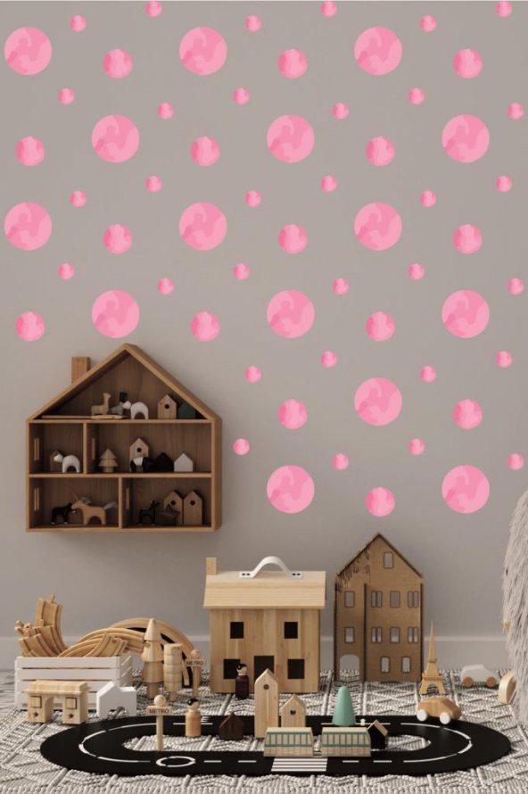 5-4-3 Cm Pembe Renkli Nature Suluboya Puantiye Seti 130 Adet