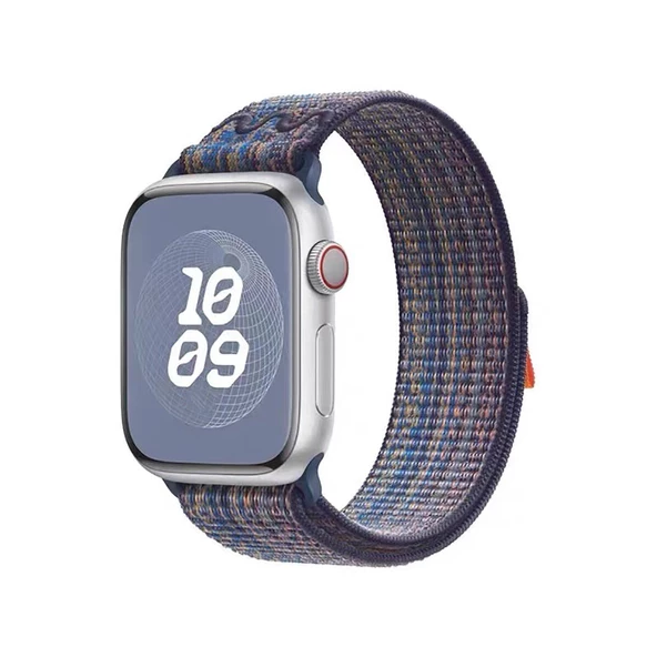 Vendas Apple Watch 7 45mm Uyumlu Cırt Bantlı Hasır Kordon Strap Kayış ( Saat Değildir )