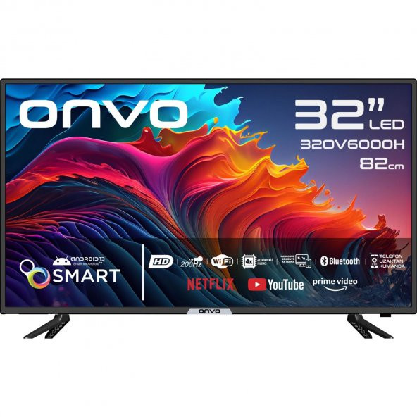 Onvo 32'' HD Ready Android 13 Smart 82 Ekran LED TV 32OV6000H