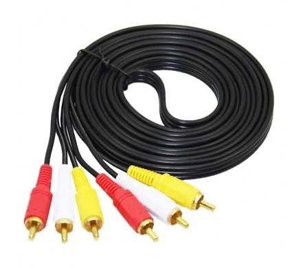 6 Metre Hazır CCTV AV Gold Kablo 3 RCA 3 RCA Erkek Ses Video Power - 2