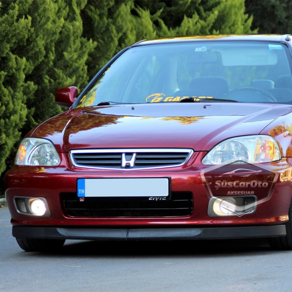 Honda Civic İES EK 1996-2000 Uyumlu Üniversal Astra H lip Esnek Ön Lip 2 Parça Tampon Altı Dil Karlık Ön Ek - 3