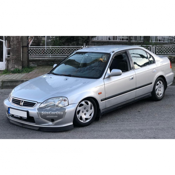 Honda Civic İES EK 1996-2000 Uyumlu Üniversal Astra H lip Esnek Ön Lip 2 Parça Tampon Altı Dil Karlık Ön Ek - 4