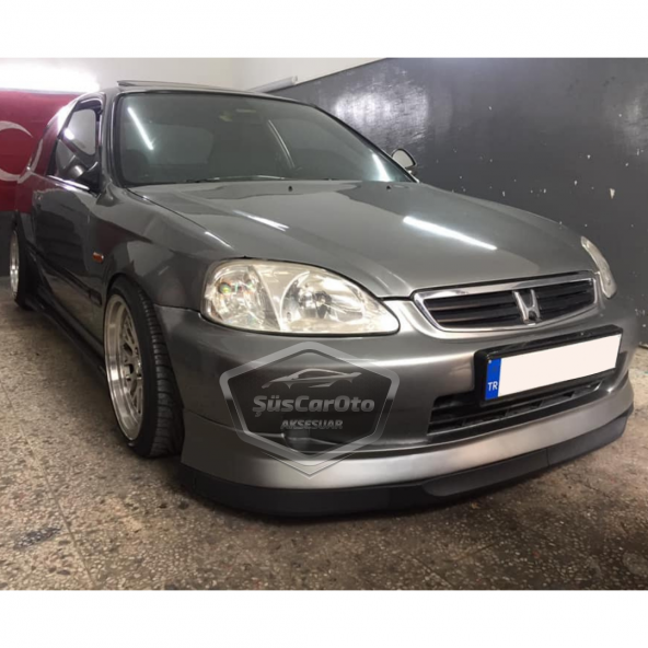 Honda Civic İES EK 1996-2000 Uyumlu Üniversal Astra H lip Esnek Ön Lip 2 Parça Tampon Altı Dil Karlık Ön Ek - 8
