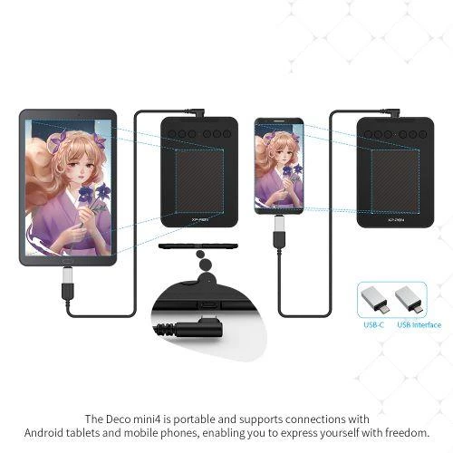 XP-Pen Deco Mini 4 Android, Windows Uyumlu Grafik Tablet - 6