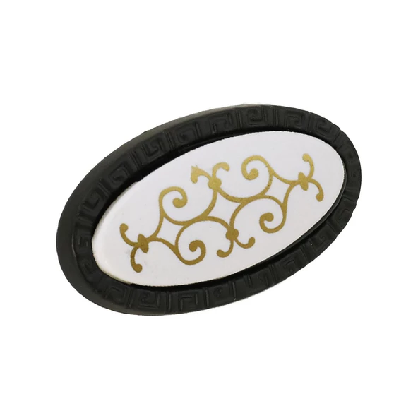 Seçil Düğme Kulp Çekmece Dolap Dolabı Kapak Kulpu Kulpları Kulbu Metal Siyah Gold Mobilya Mutfak - Resim 4