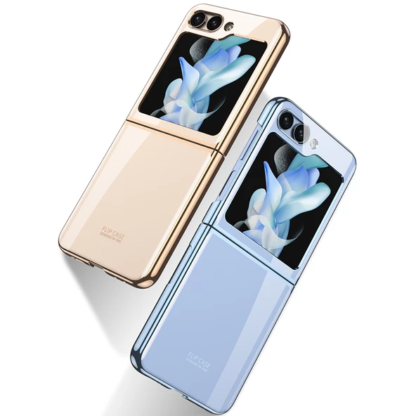 Samsung Galaxy Z Flip 5 Kılıf Kıpta Lens Korumalı Kapak - 3